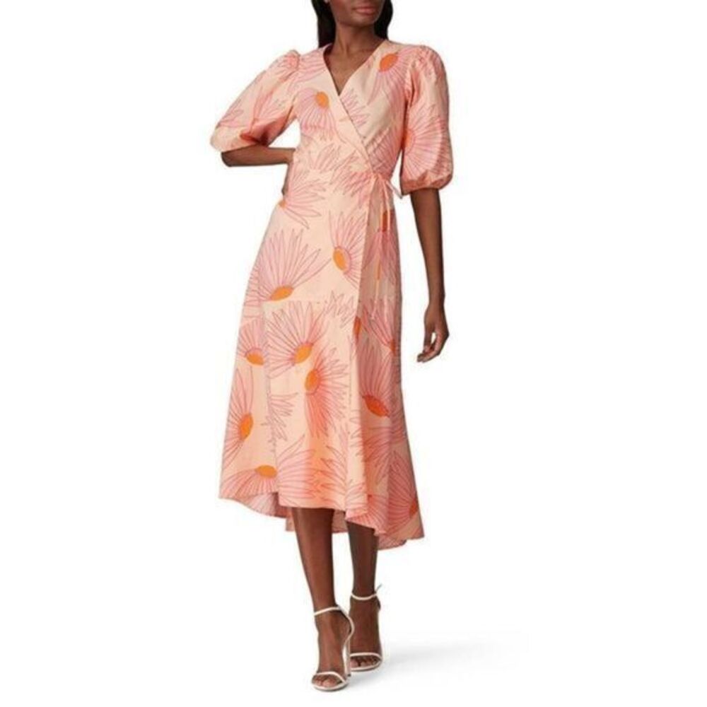 KATE SPADE NEW YORK Grand Daisy Wrap Maxi Dress US 8